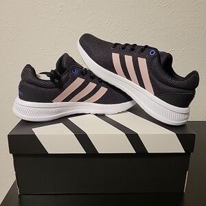 Adidas Black and Light Pink Running Shoes